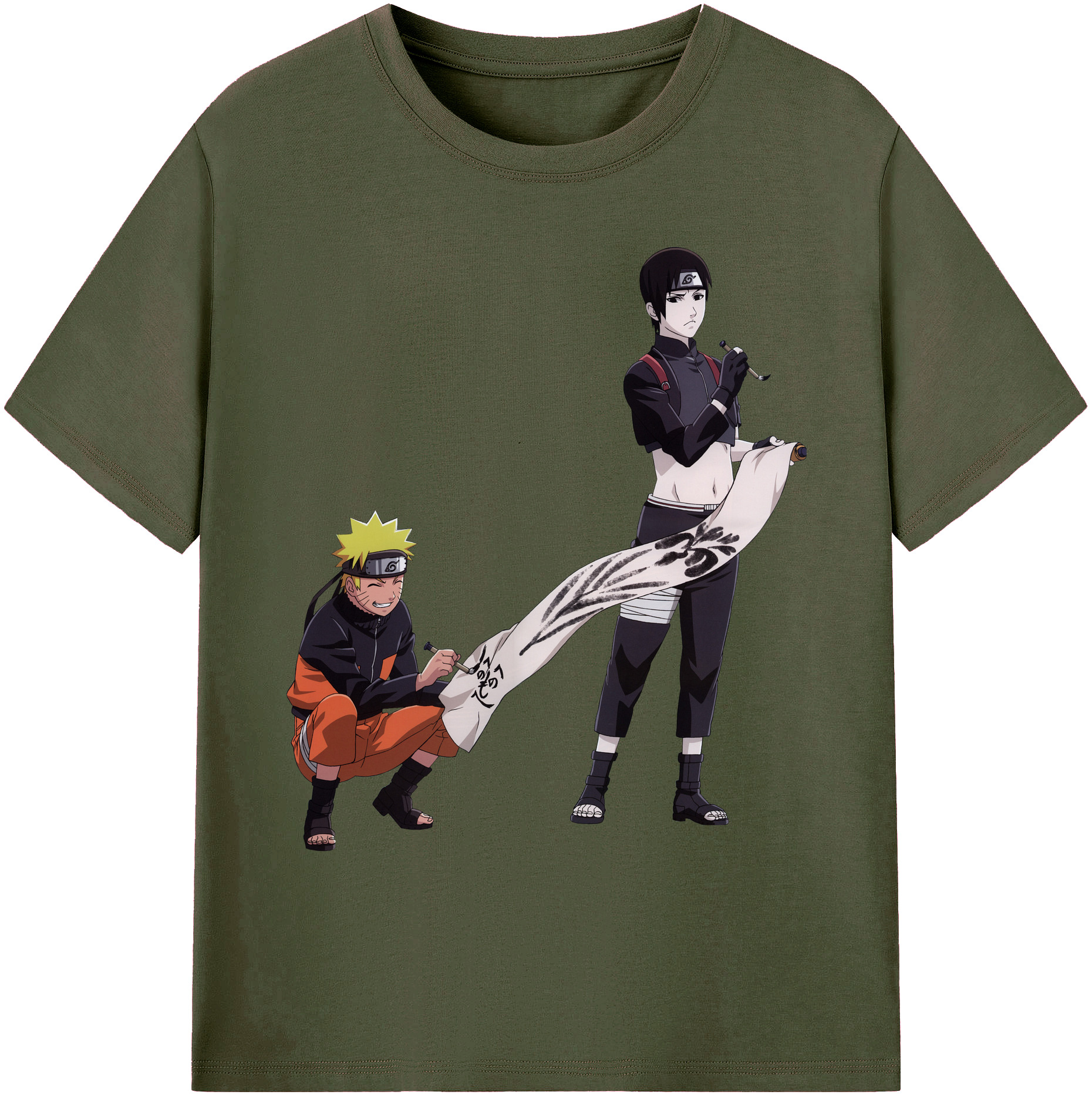 （画像用） NARUTO -ナルト- うずまき ナルト Uzumaki Naruto 綿100％ メンズ半袖Tシャツ｜肌触りやわらか＆通気性